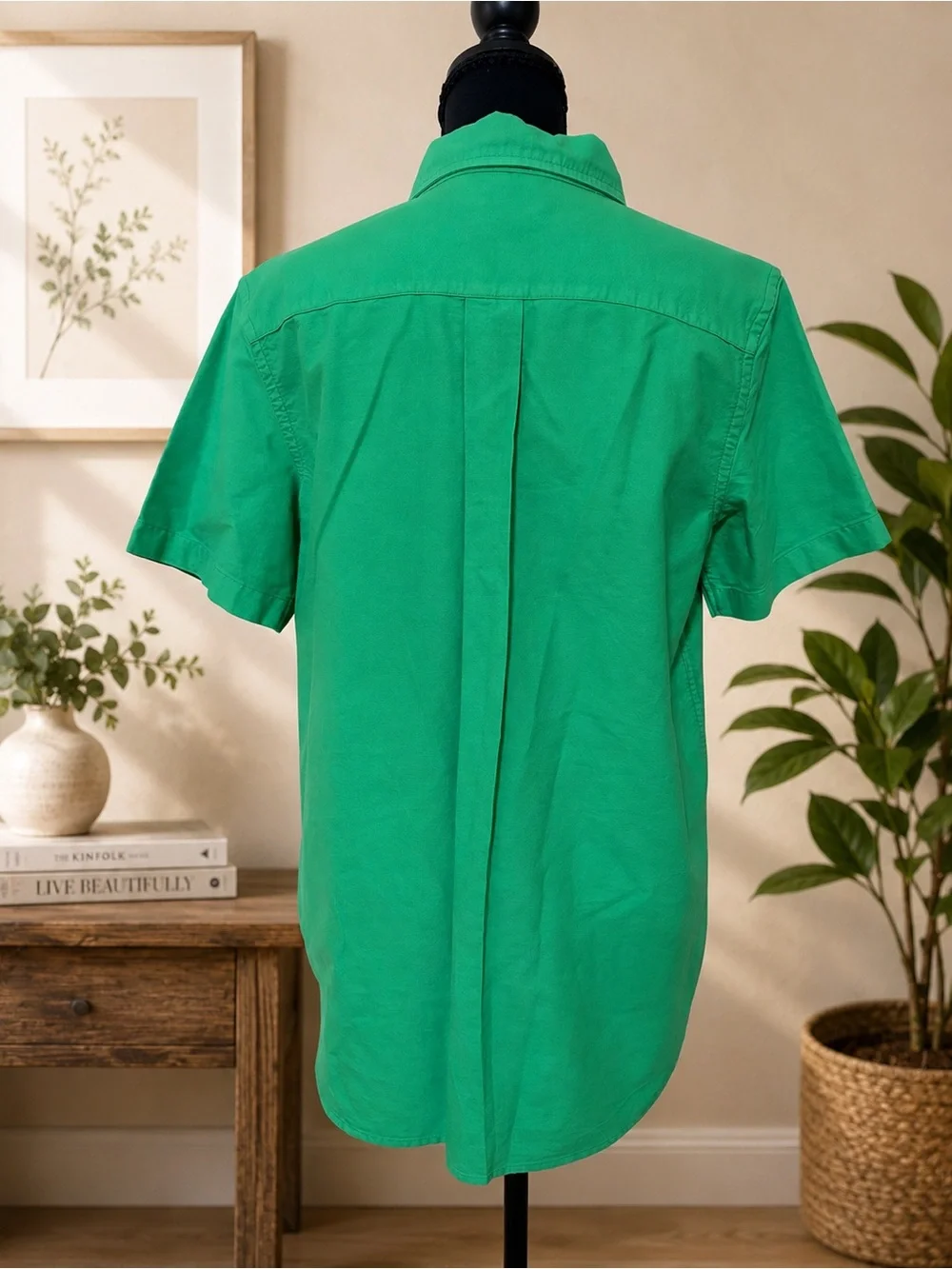 Ralph Lauren Kelly Green Short-Sleeve Button-Down Shirt
